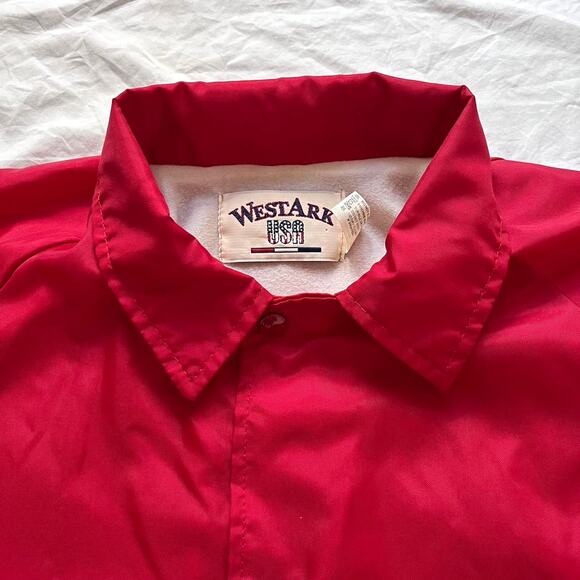 Vintage 80's WestArk Coach Jacket - L - Red - Picture 2 of 3